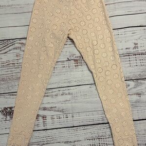 Johnny Was Beige Eyelet Leggings Size XS